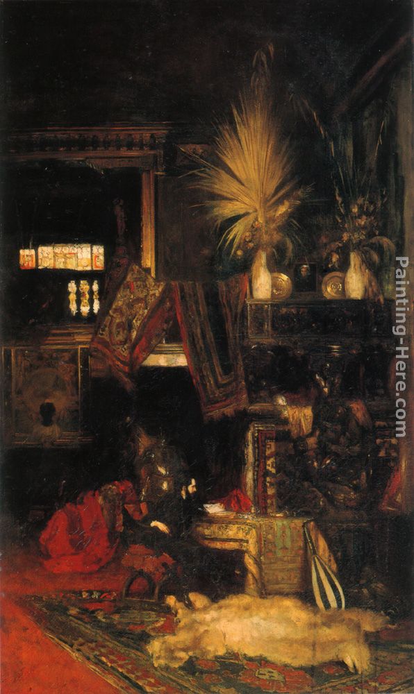 Hans Makart in seinem Atelier